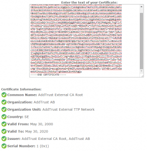 online certificate decoder result root ca