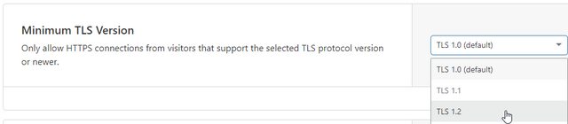 Minimum TLS version to improve SSL Labs score